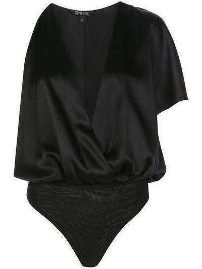 Cushnie блузка с V-образным вырезом и драпировкой 42021941
