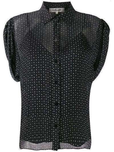 DVF Diane von Furstenberg полупрозрачная блузка с принтом 13170DVF