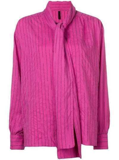 UNRAVEL PROJECT полосатая блузка с горловиной на завязке UWGA029F18221001