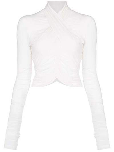 UNRAVEL PROJECT прозрачная блузка со сборками UWAD029F19JER0010100