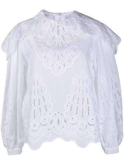 Alberta Ferretti блузка с английской вышивкой A02180155