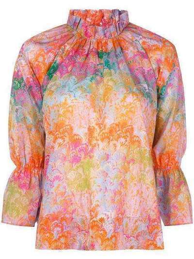 Cynthia Rowley marble-print blouse 20R1TP50CO