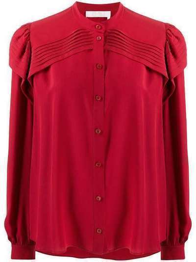 Chloé блузка с оборками CHC20SHT69004