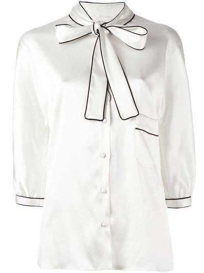 Dolce & Gabbana блузка с завязками на бант F5G76TFURAG