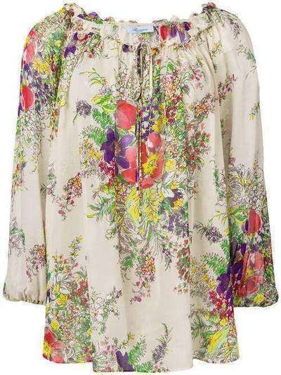 Blumarine блузка свободного кроя с цветочным принтом 15318