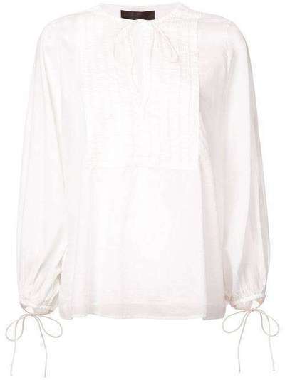 Nili Lotan блузка с отделкой на груди 10145F096