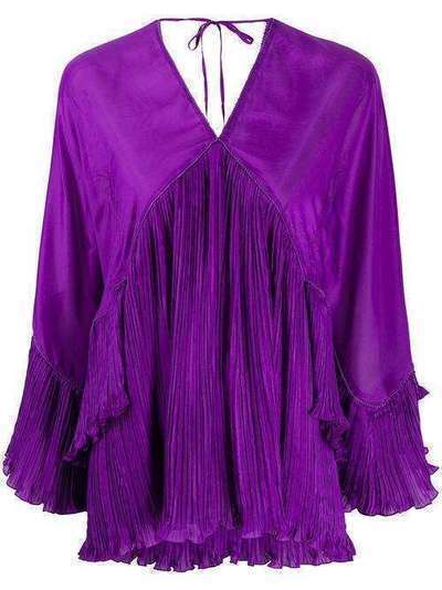 Alberta Ferretti блузка с плиссировкой A0214125