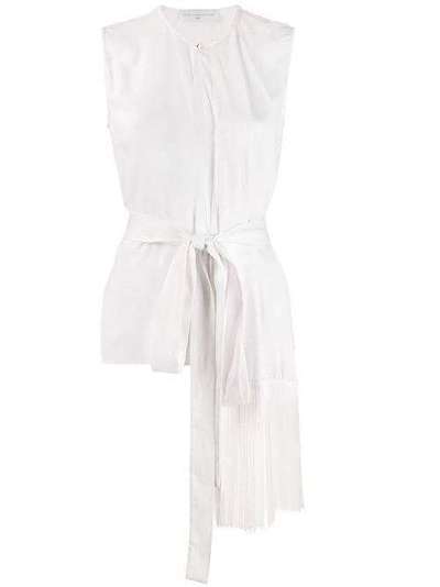 Victoria Victoria Beckham блузка без рукавов с бахромой и завязками 2120WTP000750A