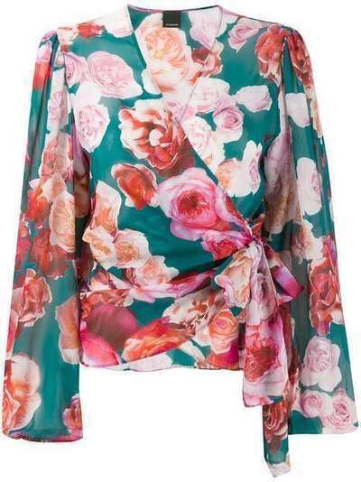 Pinko блузка с цветочным принтом и запахом 1G14KH7932SW2