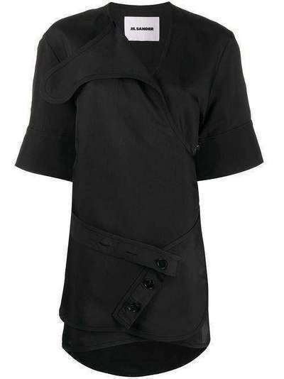 Jil Sander длинная блузка с запахом JSWQ566106WQ391900