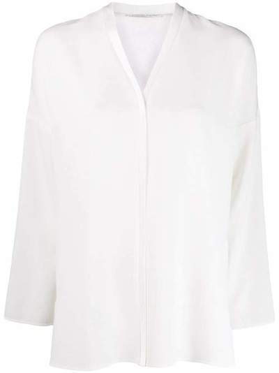 Agnona блузка свободного кроя с V-образным вырезом U1080D601OY