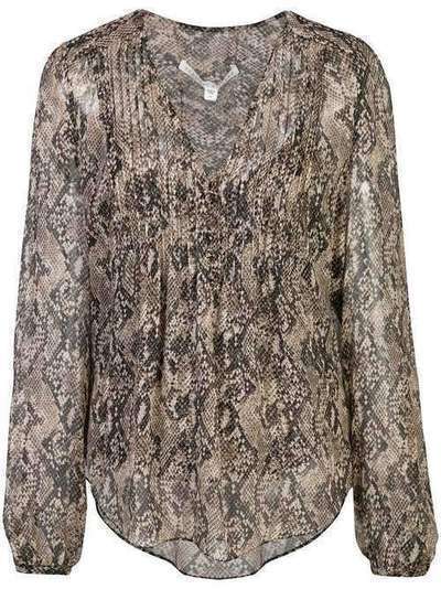Veronica Beard блузка со змеиным принтом 2001GGT014746