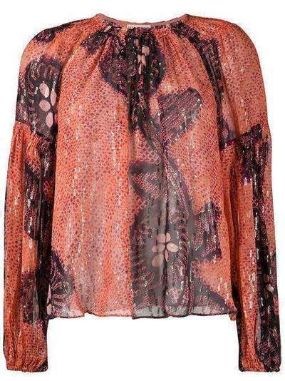 Ulla Johnson блузка Sanaya с длинными рукавами S20SP200216