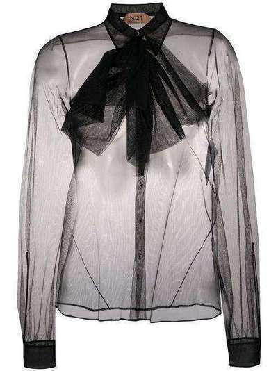 Nº21 прозрачная блузка с бантом 20EN2M0G0615043