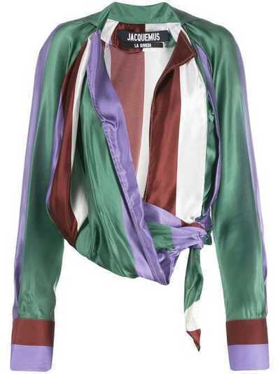 Jacquemus блузка с драпировкой и завязками 192SH0219220053