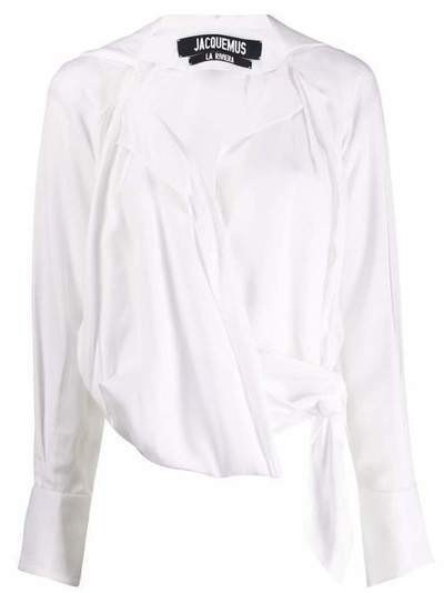 Jacquemus приталенная блузка с поясом 191SH01191