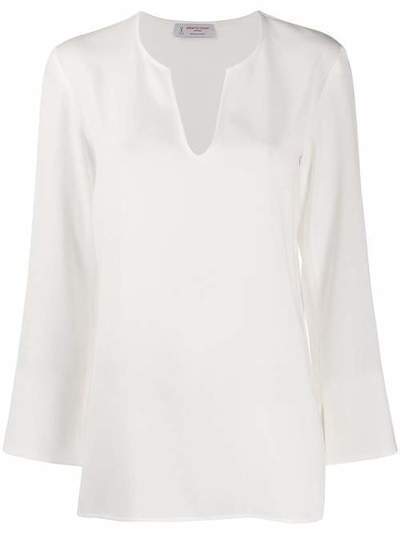 Alberto Biani блузка свободного кроя с V-образным вырезом MM831AC0028
