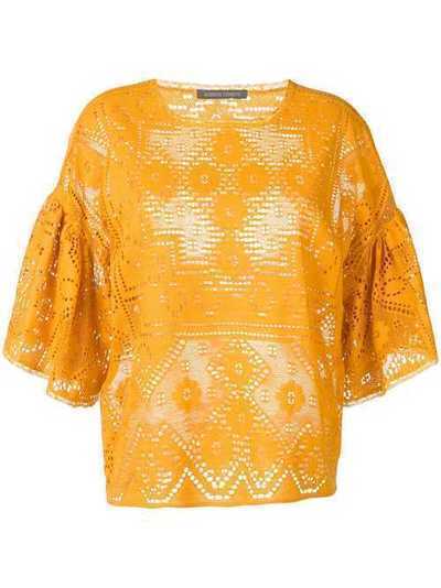Alberta Ferretti блузка с кружевными вставками MA12010135