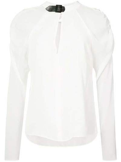 Fleur Du Mal блузка со сборками на рукавах TP01211400