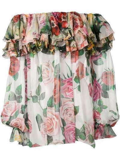 Dolce & Gabbana блузка с цветочным принтом F73G4TGDK88