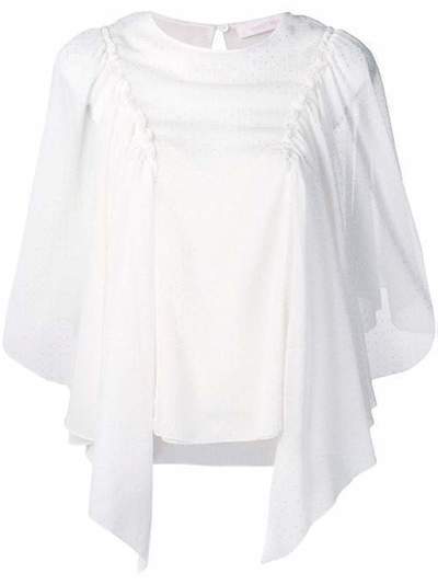 See by Chloé декорированная блузка с драпировками CHS19SHT08023