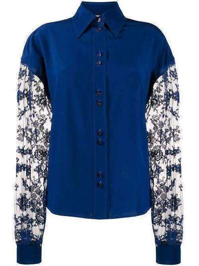 Givenchy блузка с длинными рукавами из цветочного кружева BW60LC12EH