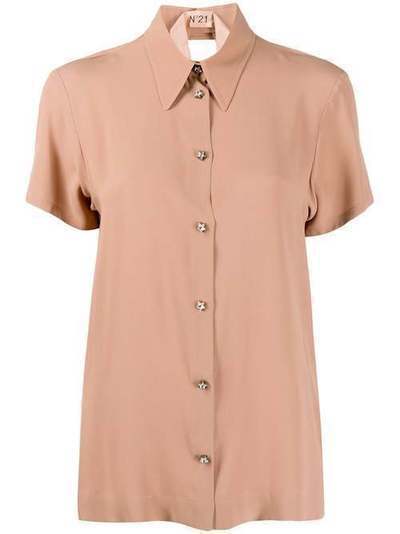 Nº21 блузка с заостренным воротником и короткими рукавами 20EN2P0G0525111