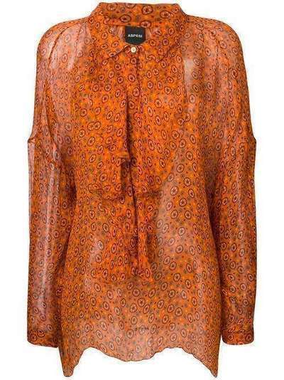 Aspesi шифоновая блузка с цветочным принтом 5408E331