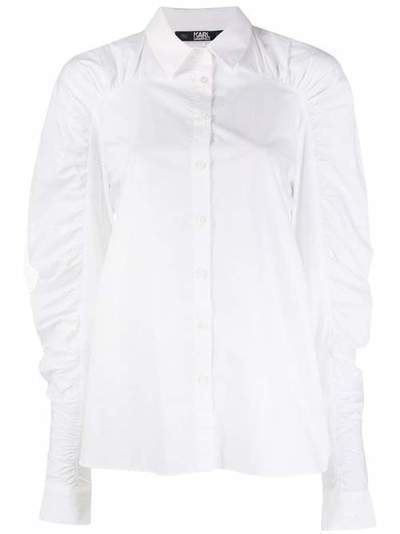 Karl Lagerfeld поплиновая блузка со сборками 205W1601100