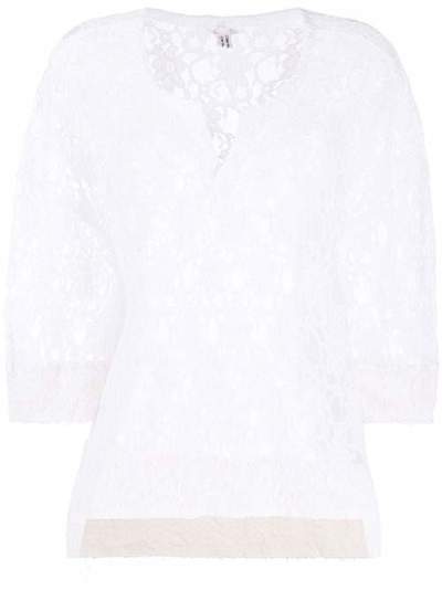 Comme Des Garçons Comme Des Garçons кружевная блузка с цветочным узором REB027