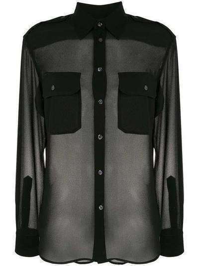 Polo Ralph Lauren sheer chest-pocket blouse 211792510001