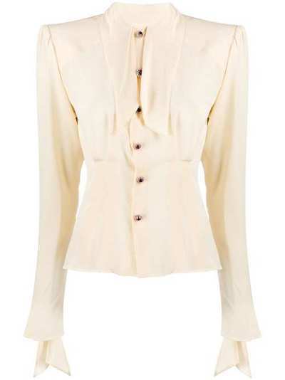 Dolce & Gabbana блузка с завязками на воротнике F5L46ZFU1A8