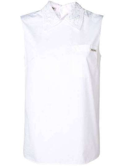 Miu Miu блузка с вышивкой на воротнике MK13431TKR
