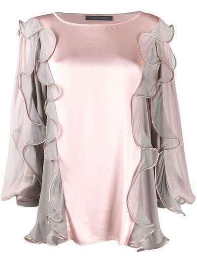 Alberta Ferretti блузка с оборками V02136614