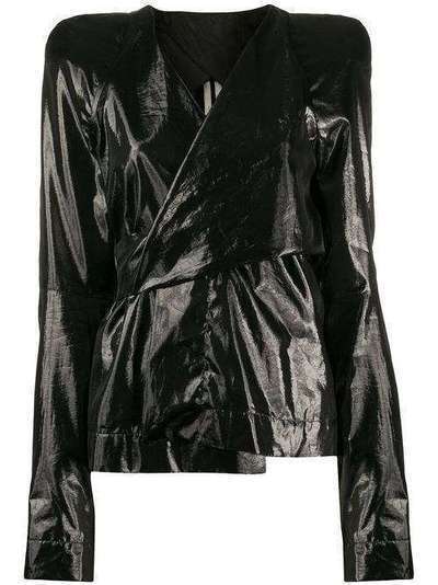 Rick Owens глянцевая блузка с запахом RP20S1762CEB