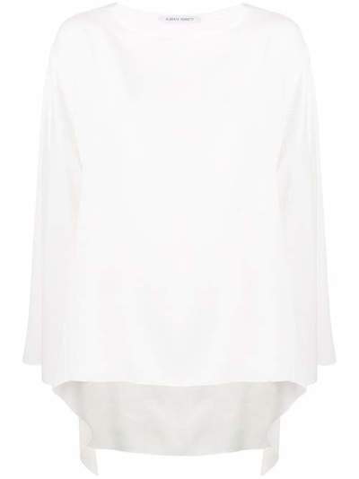 Alberta Ferretti крепдешиновая блузка с рукавами-кейп 2181618