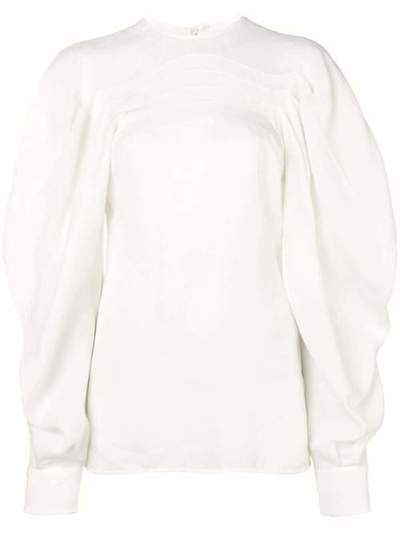 Victoria Beckham плиссированная блузка TPLNG11101MAW19