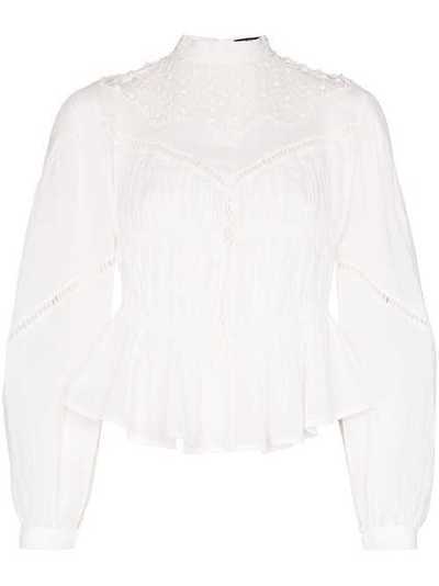 Isabel Marant блузка со сборками и рукавами колокол HT162620P026I