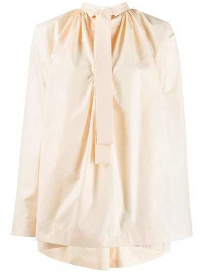 Jil Sander расклешенная блузка с бантом JSCQ561406WQ451600