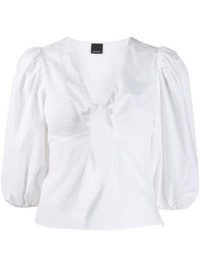 Pinko блузка с завязками и V-образным вырезом 1G14WX7905Z04