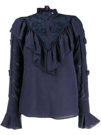 See by Chloé блузка с высоким воротником и сборками CHS19AHT12038