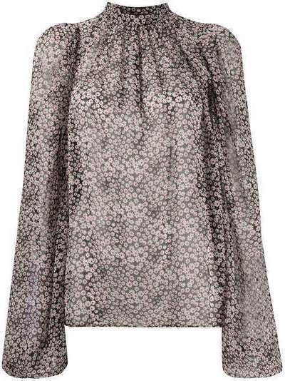 Rochas блузка с воротником-стойкой и цветочным принтом ropq600126rq281630