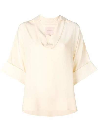 Roksanda блузка в стиле оверсайз с короткими рукавами PF18B6092MANDARIN