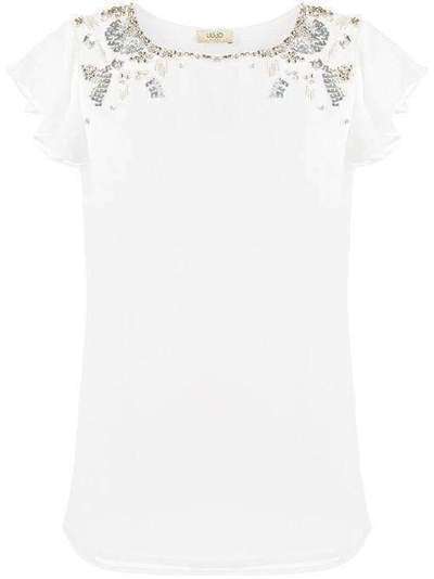 LIU JO декорированная блузка IA0146J0088