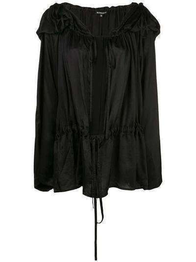 Ann Demeulemeester блузка с капюшоном и складками 19021838122
