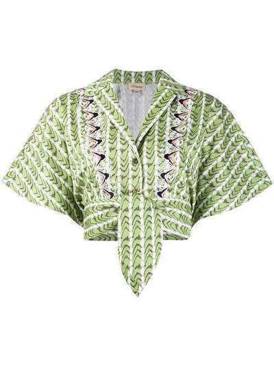Temperley London укороченная блузка Poet с поясом на завязках 20UPTO52459