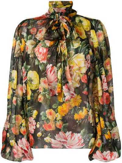 Dolce & Gabbana блузка с цветочным принтом F72O8THS1W1