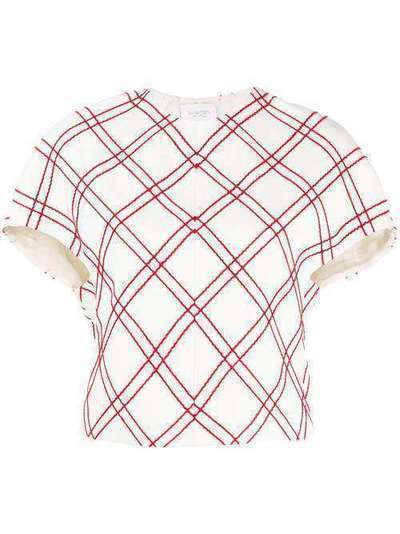 Giambattista Valli блузка с короткими рукавами и геометричным принтом 20SSSVCA103599CRE
