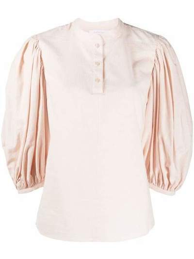 See by Chloé блузка с воротником-стойкой и объемными рукавами CHS20SHT05028
