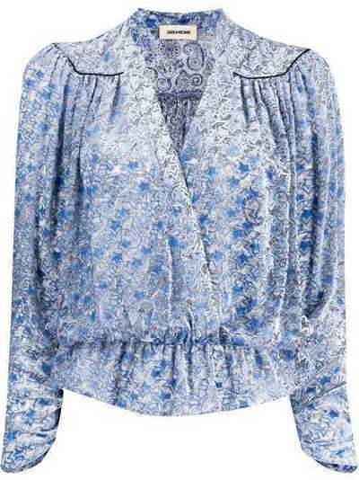 Zadig&Voltaire блузка с запахом и принтом SJCS3501F